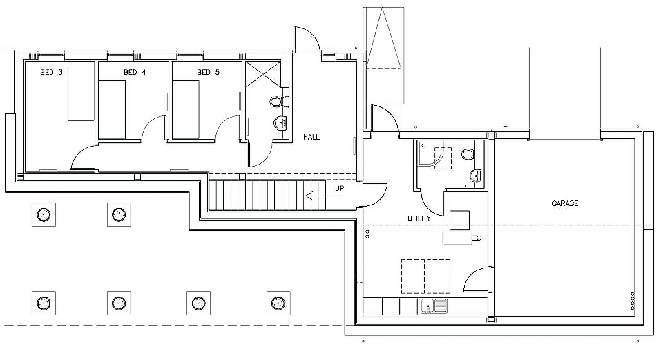 lower floor plan for Rathad An Drobhair Self Catering Accommodation in Strathconon